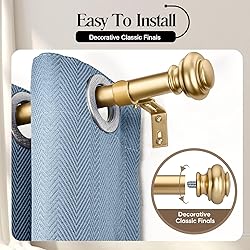 SIMEWIN Heavy Duty Curtain Rods for Windows 28 to