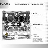 Evoges 1 Gang 25mm Back Box 1.0mm Brass Terminal BS4662 Pack of 6 view 5