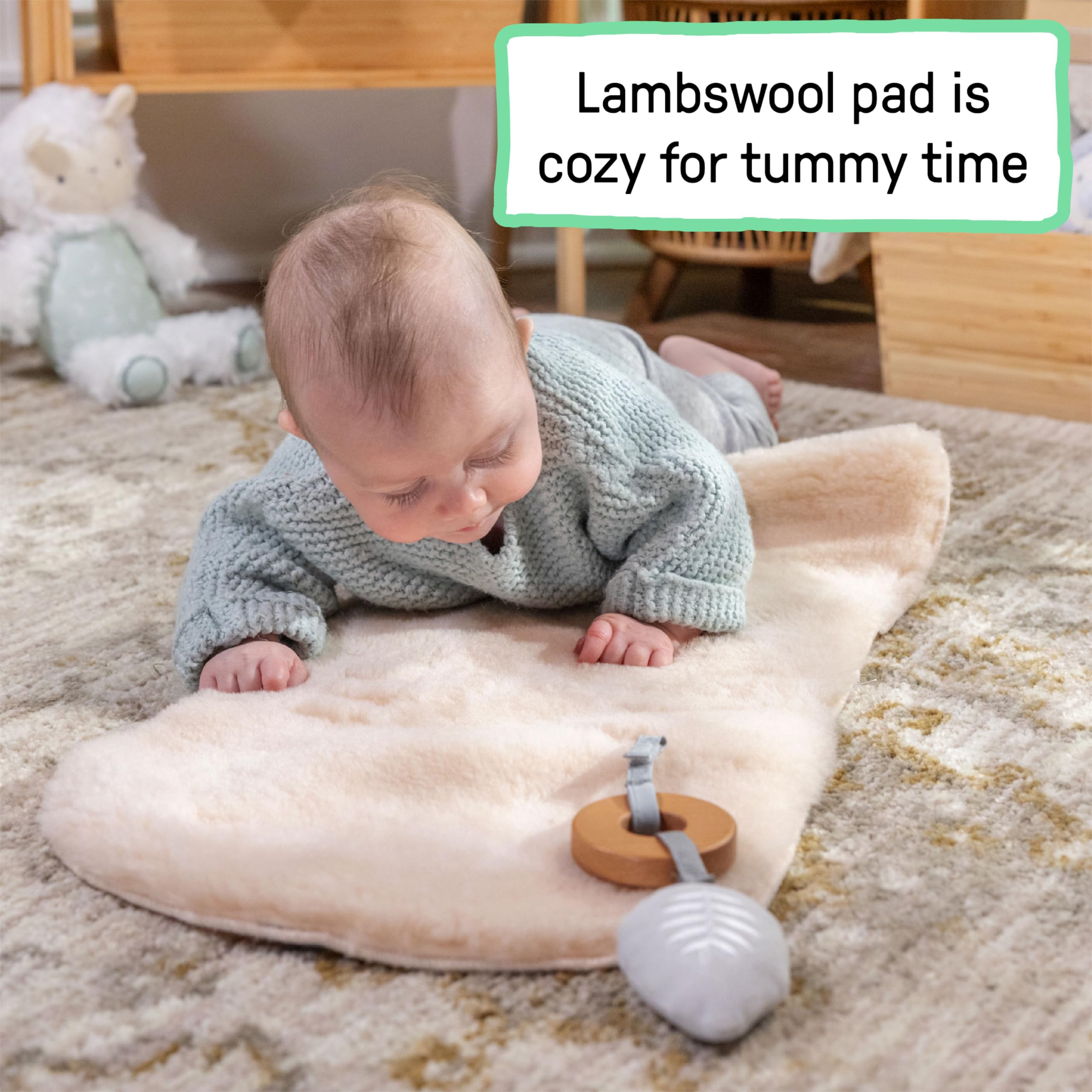 Ingenuity Every Season 2-in-1 Baby Rocker & Seat - Cooling and Warming Fabrics, Detachable Sustainable Wooden Activity Bar, Music, Vibration, for Ages 0-30 Months, Wesley (Grey)