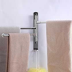OURVII Swivel Towel Rack Hanger Towel Bar Bathrrom