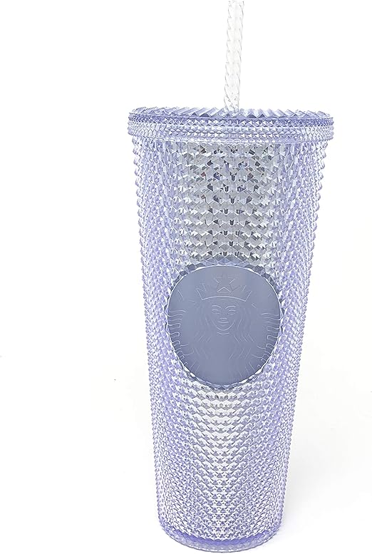 pic Blue And Purple Studded Starbucks Cup starbucks 2019 holiday season iridescent cold cup bling platinum 24 ml