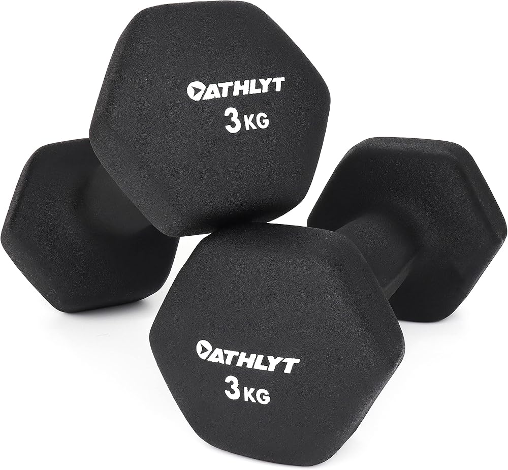 Athlyt Neoprene Dip Dumbbell Set 2 x 3kg Black