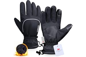 Origem Winter Warm Waterproof Gloves Women Men - 3M Thinsulate & Polar Fleece, Reflective Touchscreen Cold Weather Ski Snow T