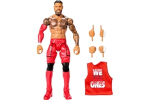 MATTEL ​WWE Elite Action Figure & Accessories, 6-inch Collectible Jey USO with 25 Articulation Points, Life-Like Look & Swappable Hands​