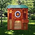 Foinfun All Wooden Playhouse for Indoor & Outdoor Use, Country Style Cottage for Kids Play House Game