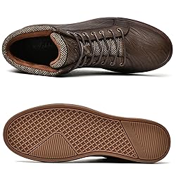 Men's Casual Oxford Sneaker Boots - Embossed Leaf