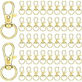 50 Pieces Metal Lobster Claw Clasps Keychain Gold Lobster Claw Clasp Keychain Swivel Lanyards Snap Hook Key Chain Hooks Gold Swivel Snap Hooks for Jewelry Making Purse Bags Clasp Connector Crafts