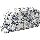 OZAOZ Big Capacity Pencil Case Pen Pouch Corduroy Pencil Bag Multiple Pockets Sturdy Zipper Cute School Supplies Pen Bag Organizer For Girls Kids (C Navy blue flower)