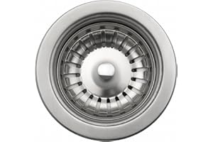 Kraus Kitchen Sink Stainless Steel Drain Assembly with Strainer, Fits Standard 3.5 in. or 4 in. Drain Openings