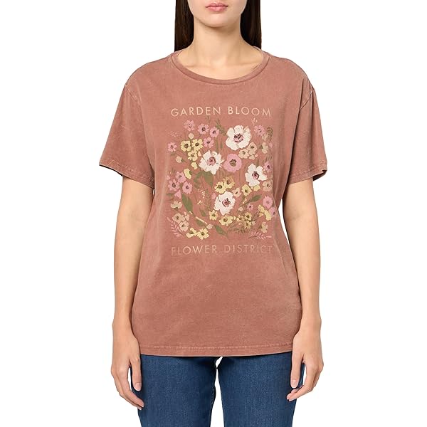 売れ筋商品|||ラッキーブランド Tシャツ トップス レディース Women's Embroidered Floral Classic Crewneck T-Shirt Pine Bark FLORAL EMBROIDERED CLASSIC CREW TEE | Lucky Brand