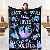 Sloth Gifts for Women Girls - Cozy Soft Sloths Throw Blanket for Men Kids Boys - Christmas Birthday Presents Sloth Stuff Decor for Bedroom Couch Sofa