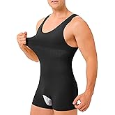TAILONG Mens Full Body Shaper Slimming Shirt Tummy Control Shapewear Sleeveless Compression Bodysuit Fajas Para Hombres