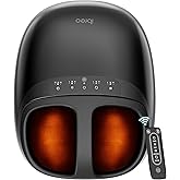 Shiatsu Foot Massager Machine with 3-Level Heat, Deep Kneading Therapy, Air Compression, Auto-off Timer, Remote Control, for Plantar Fasciitis, Neuropathy, Pain Relief, for Men Women Size up to 13