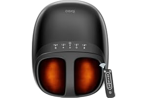 IBREO Shiatsu Foot Massager Machine with 3-Level Heat, Deep Kneading, Air Compression, Remote Control for Plantar Fasciitis, Neuropathy, Pain Relief, Quiet Comfort for Home Office Men Women Size up to 13
