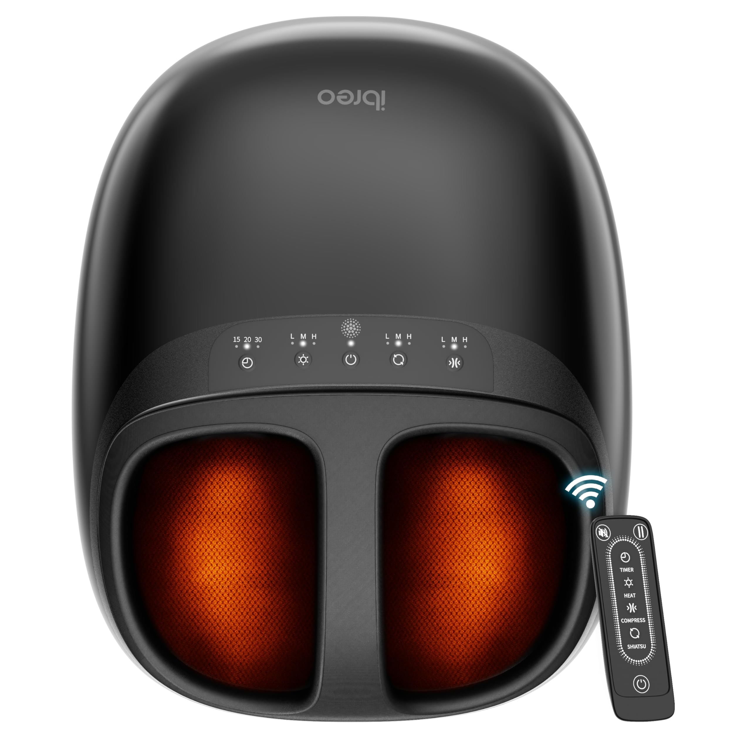 Photo 1 of Shiatsu Foot Massager Machine with 3-Level Heat, Deep Kneading, Air Compression, Remote Control for Plantar Fasciitis, Neuropathy, Pain Relief, Quiet Comfort for Home Office Men Women Size up to 13