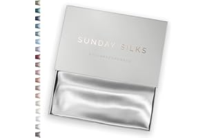 COLORADO HOME CO SUNDAYSILKS™ Premium Silk Pillow Cases | 100% Mulberry Silk Pillowcase with Zipper, All Sides Real 22 Momme Grade 6A Silk, Standard Queen, King Size [Pure White]