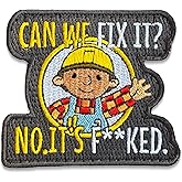 Can We Fix It Patch - Funny Meme Embroidered Patches, Military Tactical Morale Patch with Hook and Loop Fastener, Cute Patches for Backpacks, Military Uniforms, Jeans, Jackets, Vests, Hats & More
