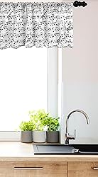 Ambesonne Music Window Valance, Abstract Style