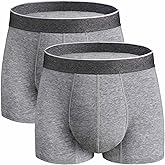 REELINDRY Mens Incontinence Underwear Washable, 2.3 oz Leak Proof Absorbent Odor Neutralization Briefs for Bladder Leak 2 Pack(Gray, XL)