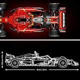 LEGO Technic Ferrari SF-24 F1 Car 1:8 Scale V6 Engine Gearbox DRS view 3