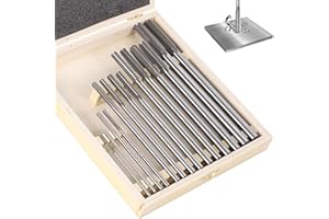 JIOU JIA HSS Chucking Reamer Set 14pcs, 0.1240" Thru 0.5010", Straight Shank/Flute, Right Hand Cut, for Hole Processing in Lathes, Drill Presses, Milling, Screw Machines & Machining Centers