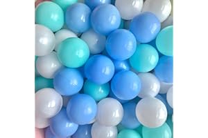 BBRUN Blue Ball Pit Balls Ocean Balls for Babies Ball Pit Kids Play Tents,Children Soft Plastic Pool Balls for Birthday Decorations Parties Playground Toys Pool Balls 2.2"