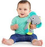 Bright Starts Snuggle & Teethe Plush Teether Toy Elephant or Giraffe view 2