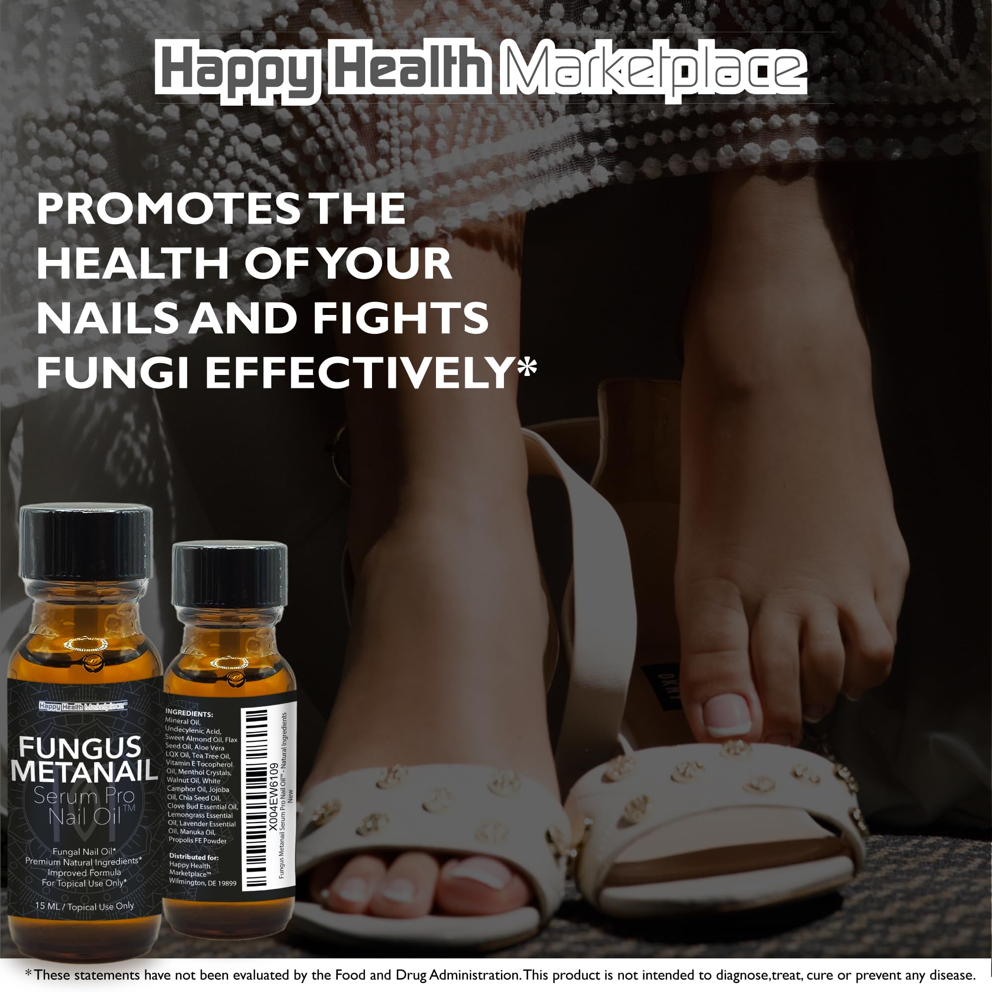 Happy Health Marketplace Fungus Metanail Serum Pro Nail Oil - Our Best Nail Fungus Oil - Natural Nail Fungus Serum - Tree Oil for Nail Fungus - Toe Nail Fungus Drops Remedy to Nail Fungus Under Nail Fungus Meta Nail Serum Pro