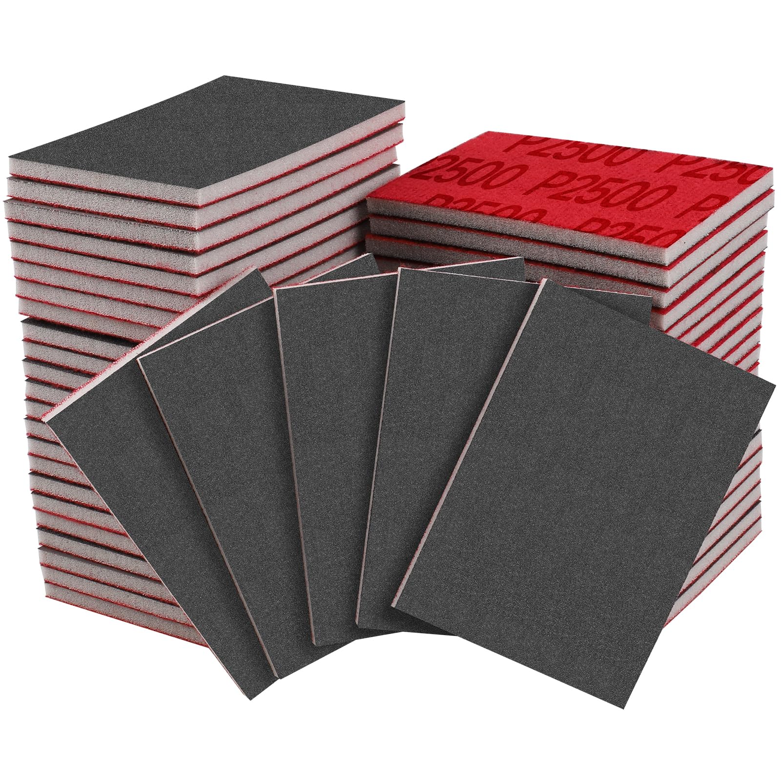 Shineboc 20 Pcs Grit Sanding Sponge Set,2500 Grit Flexible Foam Filled Sanding Pad,Wet And Dry Blocks Sandpapers Sheets for Wood & Metal,Railings,Furniture Polishing