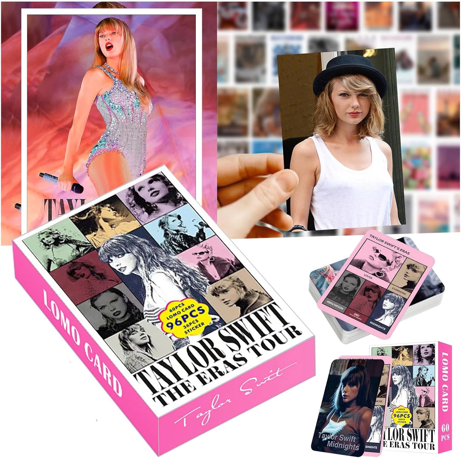 Advent Calendars - 96Pcs 𝙏𝙖𝙮𝙡𝙤𝙧 Cards Set 60Pcs 𝙎𝙬𝙞𝙛𝙩 Collection Cards 36Pcs 𝙏𝙖𝙮𝙡𝙤𝙧 𝙎𝙩𝙞𝙘𝙠𝙚𝙧 Cards Suitable for Swiftie Pasting Collectibles Decors for 𝙏𝙖𝙮𝙡𝙤𝙧 Fans (Pat. J)