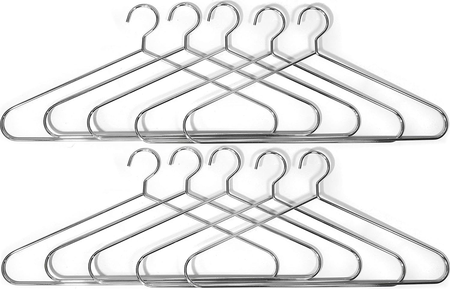 Neusu Strong Wardrobe Hangers (10) - 5mm Metal As Used By Premium Hotels