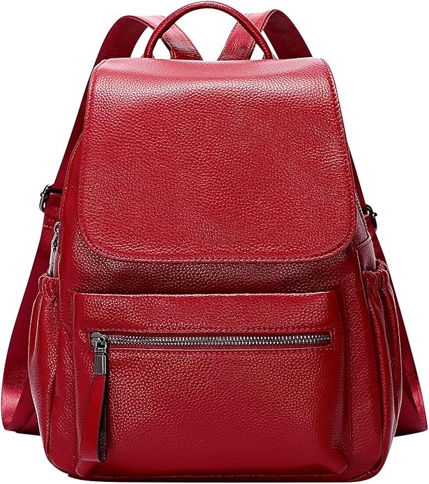 ladies large leather backpack