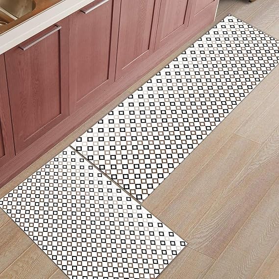 FAMILYDECOR - Alfombra de cocina para piso, con parte trasera de goma