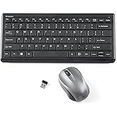 Verbatim Wireless Keyboard and Mouse Combo Compact Silent 2.4GHz Lag-Free Wireless Mouse and Keyboard Combo with USB Nano Receiver for Laptop, PC - Black