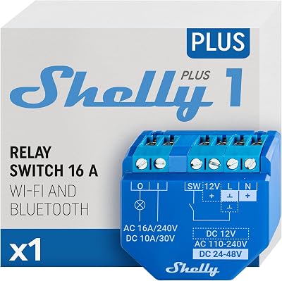 Shelly Plus 1 WiFi Bluetooth Smart Relay Switch No Hub Alexa Google Home