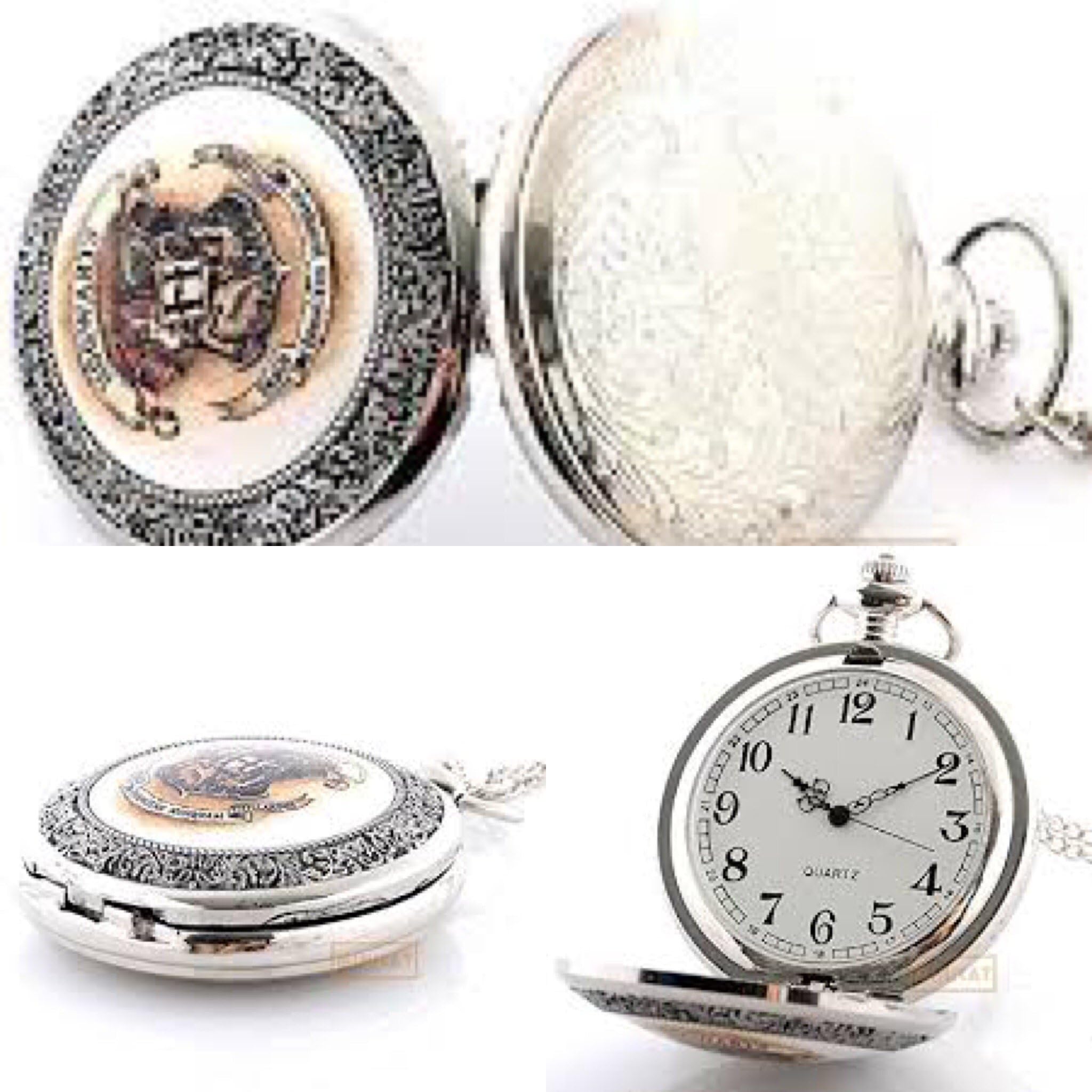 Retro Shield HP Hogwarts School of Witchcraft and Wizardry Bronze Pocket Watch Men Women Children Watches