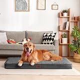 EHEYCIGA Orthopedic Large Dog Bed 91x68x9 cm with Removable Cover Grey view 6