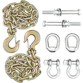 lifgarfe 5th Wheel Trailer Safety Towing Chain kit Ultimate Connection Safety Chains Fit for Universal Ultimate Fifth Wheel Connection(Rail or Gooseneck Version)