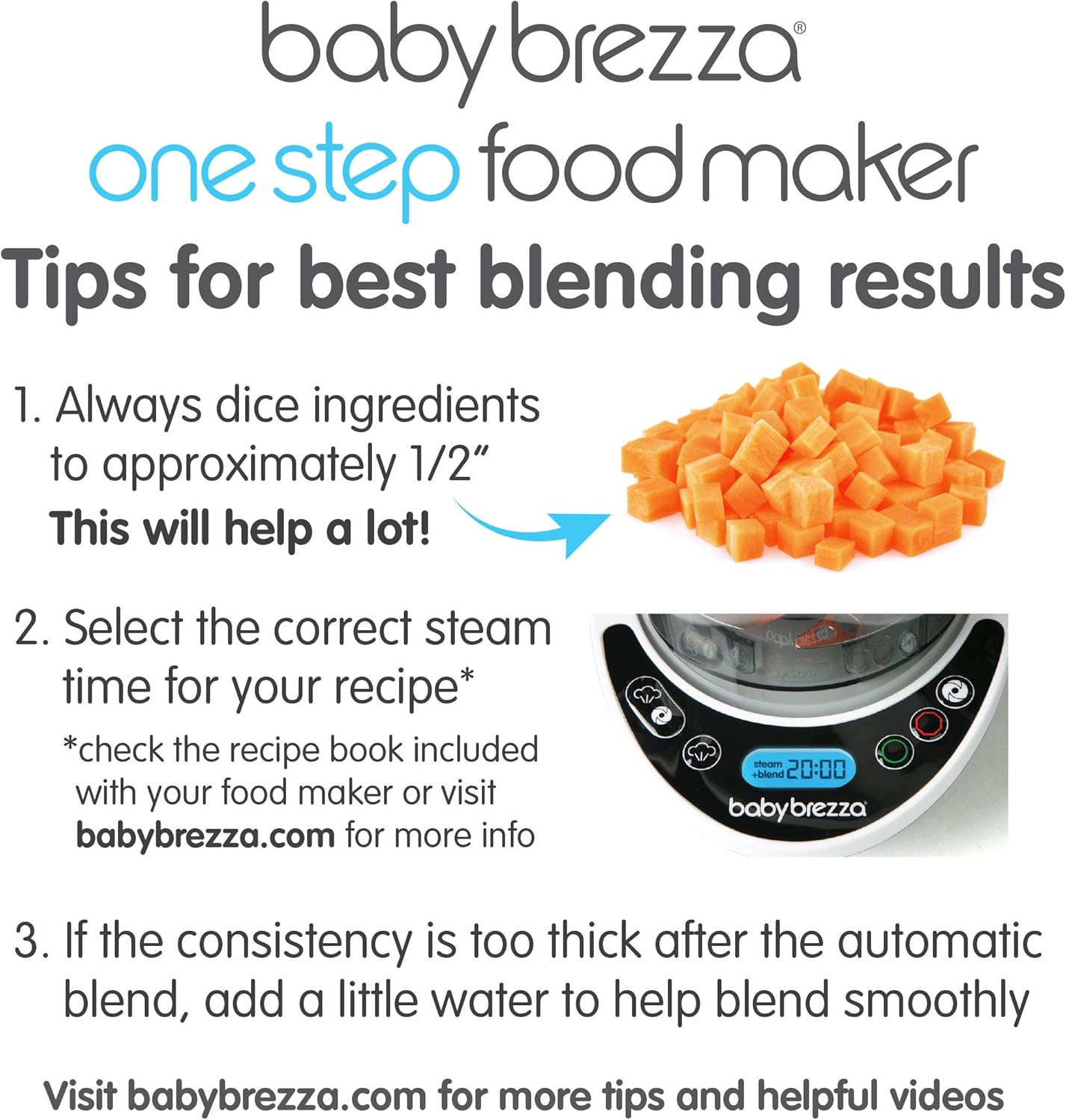 baby brezza cooking guide