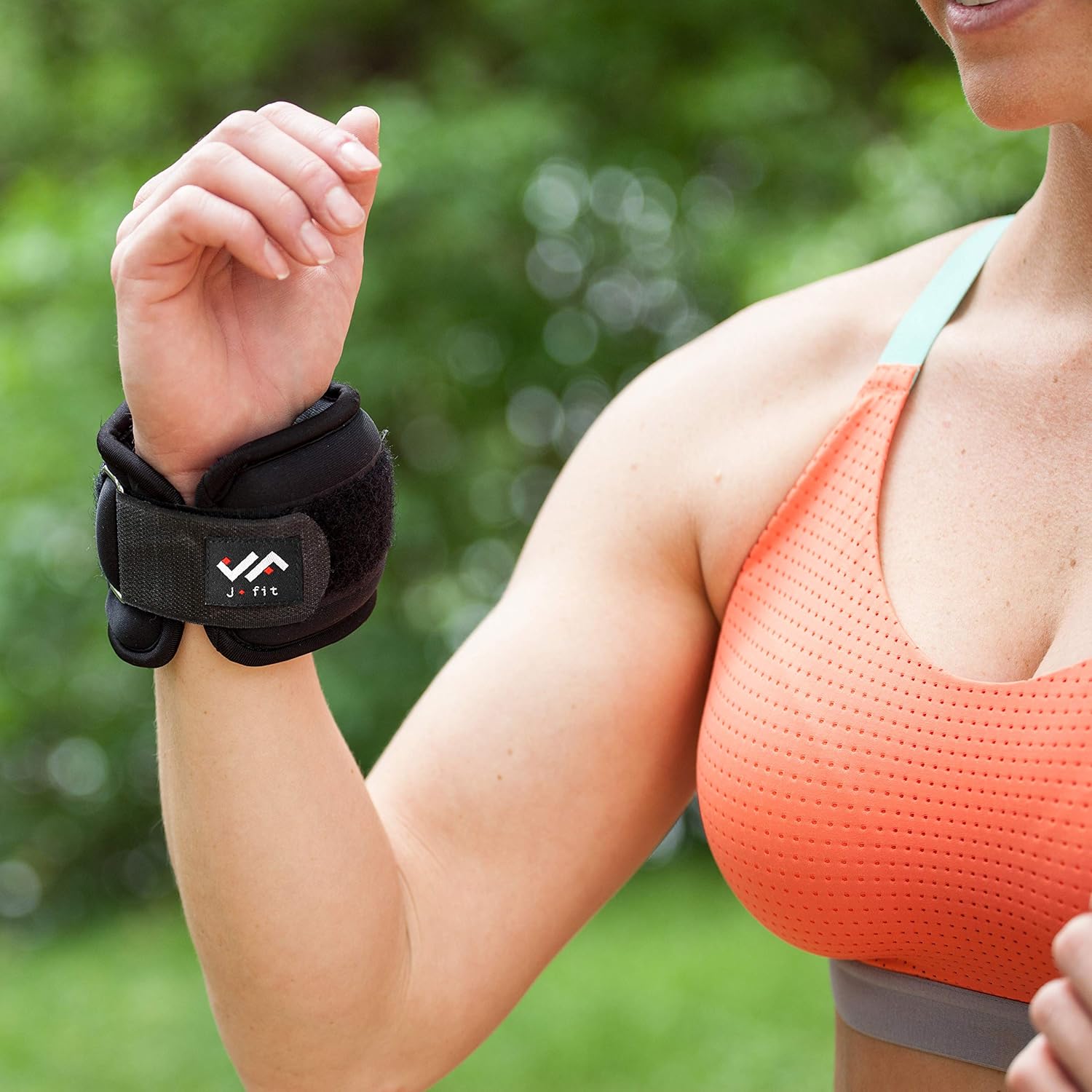 JFIT 2lb Pair Adjustable Wrist Weight (Medium/Large): Sports & Outdoors
