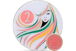 THE TOKEN SHOP 2 Year Sobriety Coin | A Sober Woman Triplate AA Chip | Glow in The Dark Anniversary Token Recovery Gift for Women