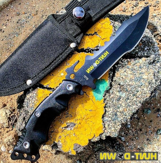 10" Survival Tactical Full Tang Combat Bone Edge Hunting