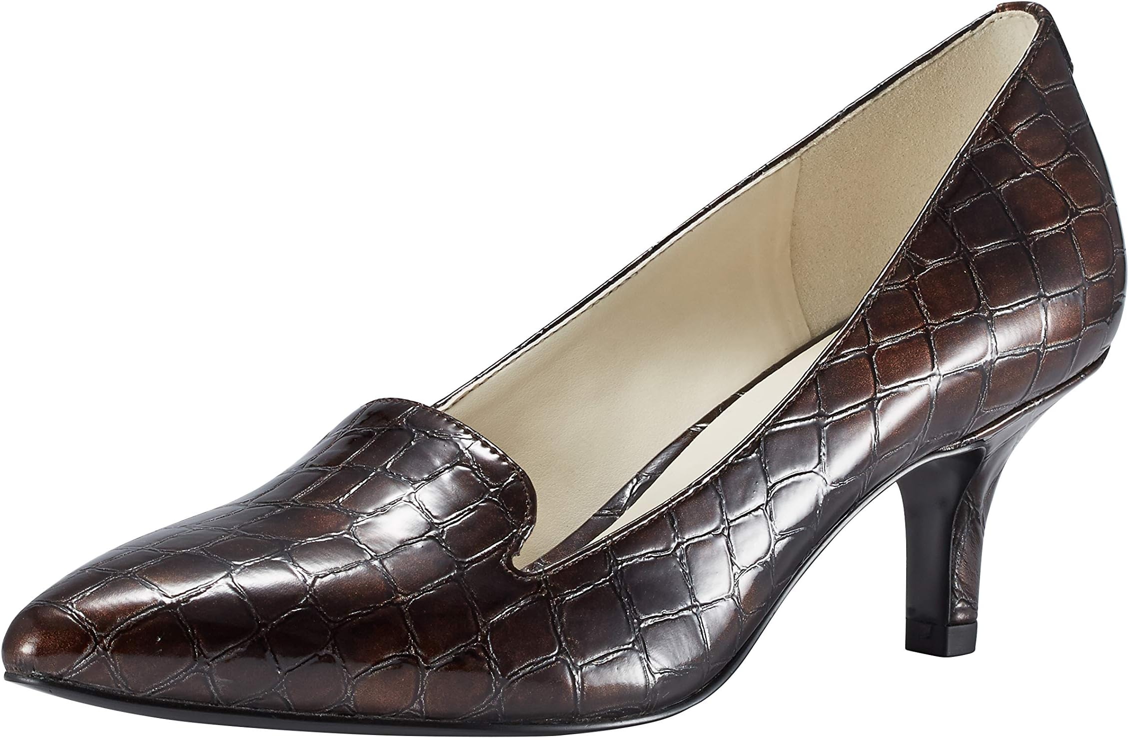 Women's Low Kitten Heel Pumps Pointed Toe Slip On Dress Party Office Pumps