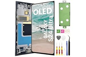 OLED Galaxy S24 Ultra Screen Replacement for Samsung Galaxy S24 Ultra 5G LCD Screen Touch Digitizer Display Pantalla with Fra