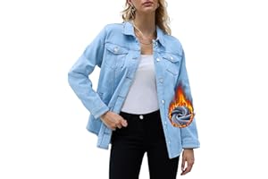 Yewfirm Sherpa Jacket Women Fleece Lined Denim Jacket Womens Jean Jacket Trendy Winter Coats