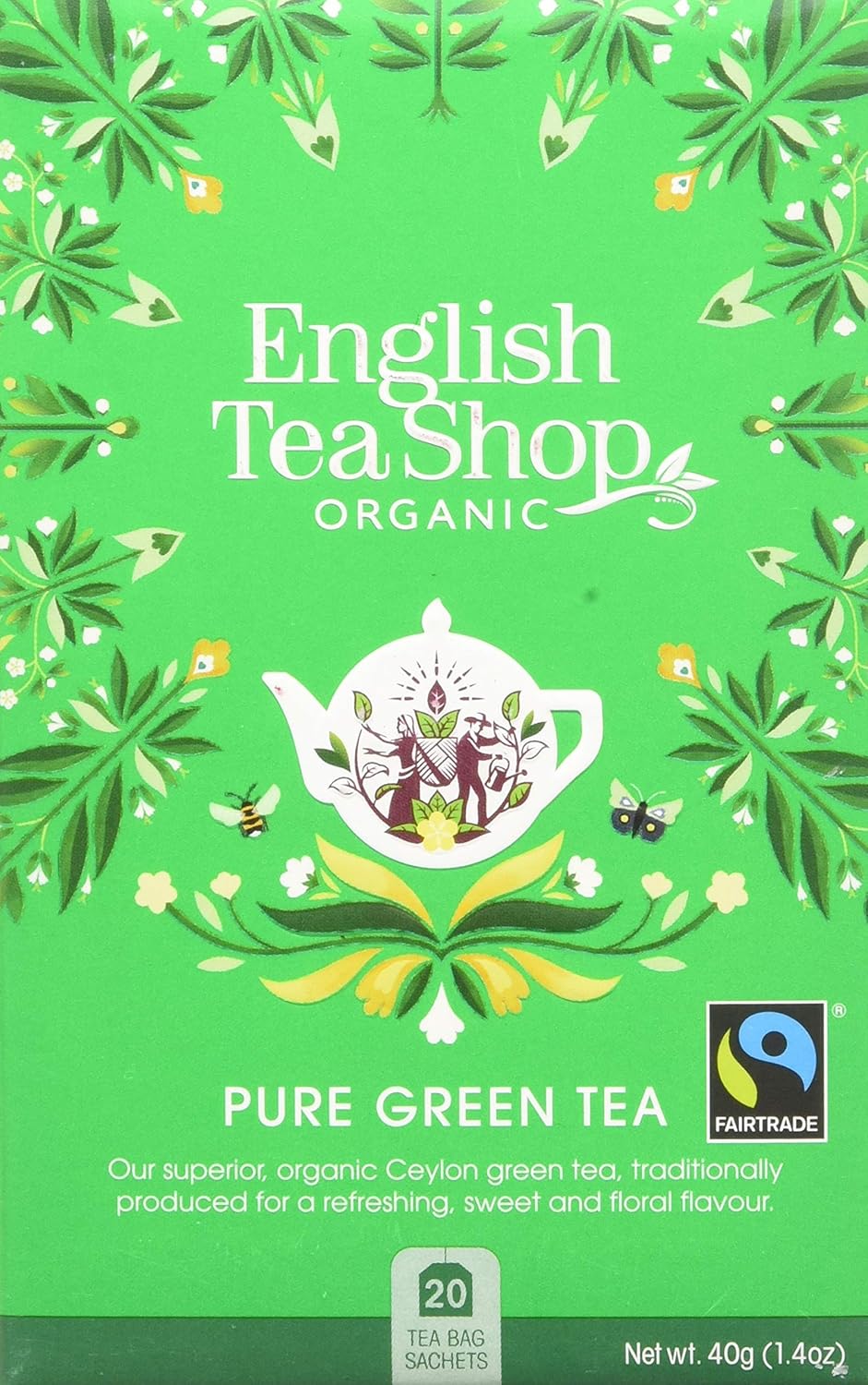 English Tea Shop Pure Green Tea 20 Tea Bag Sachets, 40 g Amazon.co.uk Grocery