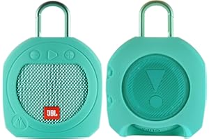 TXEsign Protective Silicone Stand Up Case for JBL Clip 3 Waterproof Portable Bluetooth Speaker (Teal)