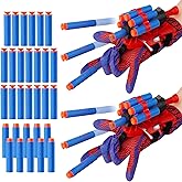 Set of 2 Spider Web Shooters Easter Basket Stuffers for Kids Wrist Launcher Web Shooter Spider Gloves Web-Shooters fo Kids Easter Decorations Party Favors