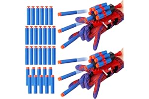 YUETIANE Set of 2 Spider Web Shooters Christmas Stocking Stuffers for Kids Wrist Launcher Web Shooter Spider Gloves Web-Shooters fo Kids Christmas Decorations Party Favors