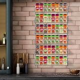 Vinsani 6 Tier Spice Rack Organiser Wall Mounted Silver Chrome view 2